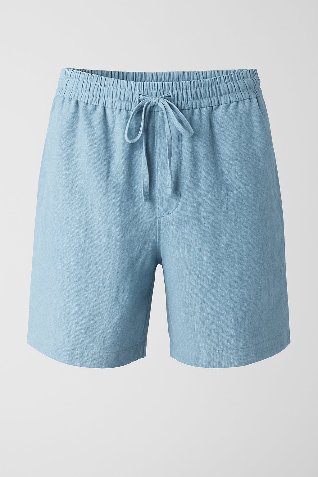 Charles | Pantaloncini di lino leggeri per uomo - Azzurro chiaro - Atmungsaktive Shorts Cooler Stil Herren Shorts komfortable Shorts lässige Shorts Sommer Look Sommermode Männer strand shorts tägliche Freizeitkleidung verstellbarer Kordelzug - Concept Palermo