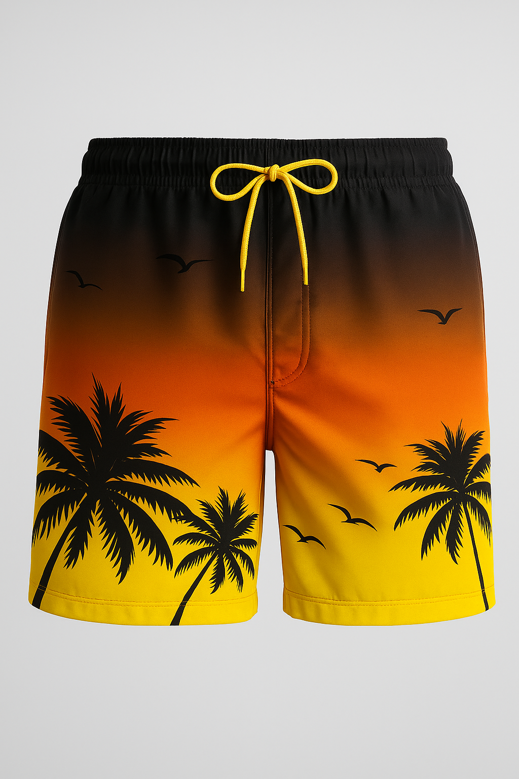 Kai | Boxer da uomo con stampa di tramonto tra le palme - Arancione - fashion occasion: summer fashion style: summer summer Summer shorts - Concept Palermo
