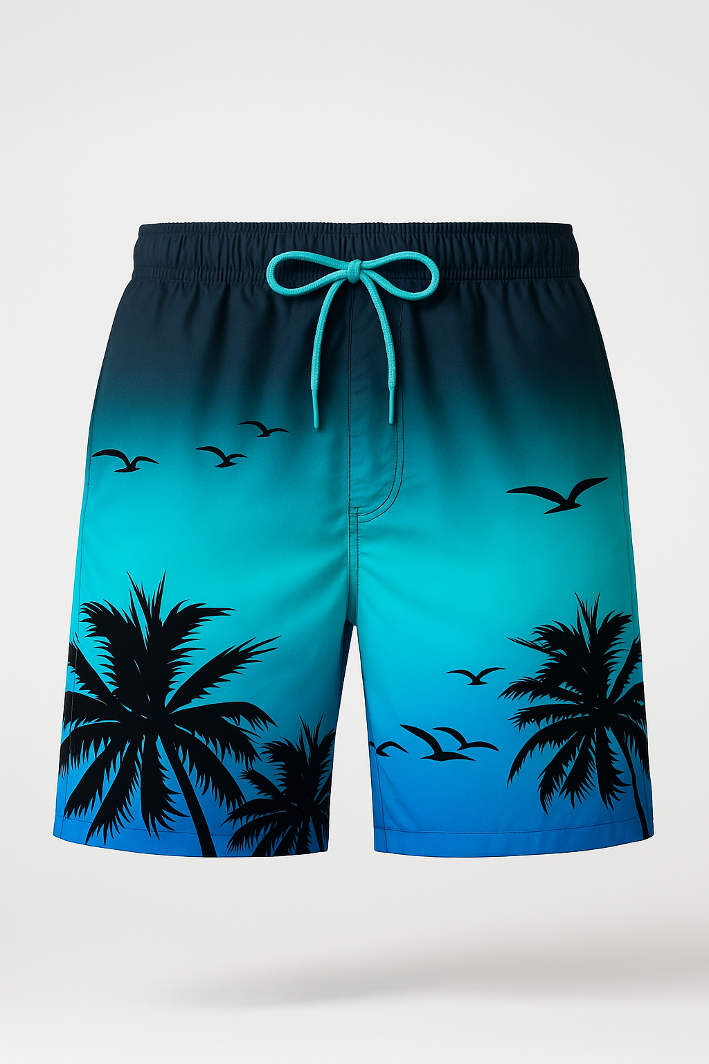 Kai | Boxer da uomo con stampa di tramonto tra le palme - Blu - fashion occasion: summer fashion style: summer summer Summer shorts - Concept Palermo