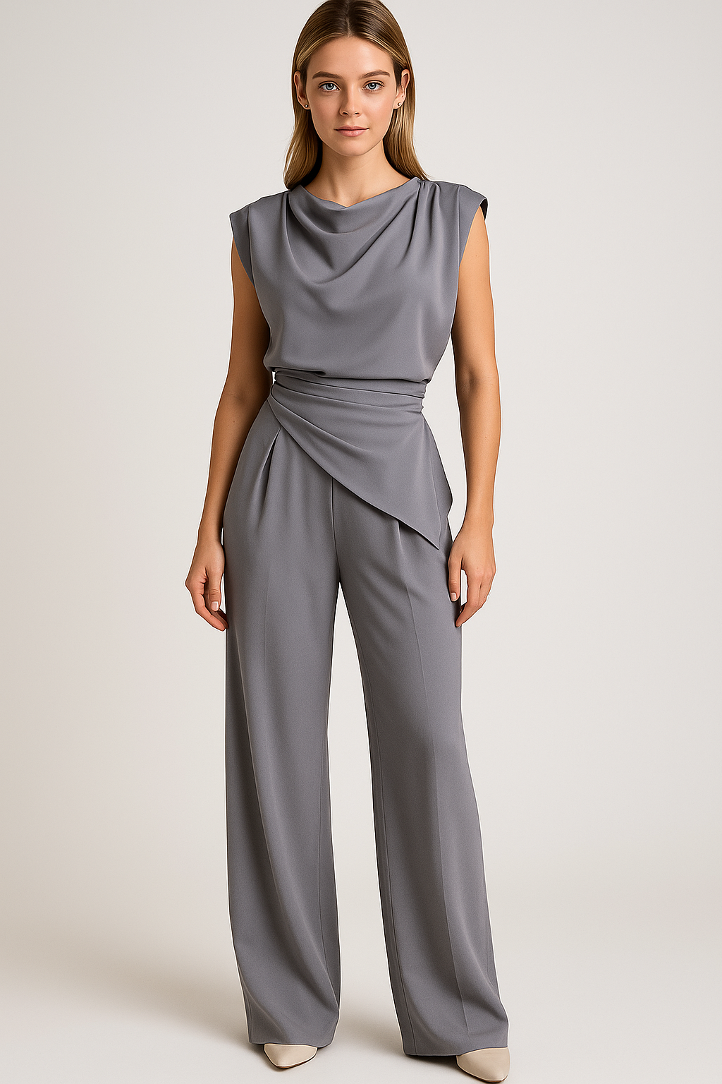 Bonnie | Set Elegante Due Pezzi per Donna - - abbigliamento versatile abito sofisticato design raffinato due pezzi donna moda femminile outfit elegante pantaloni a vita alta set da donna stile chic tessuto leggero - Concept Palermo