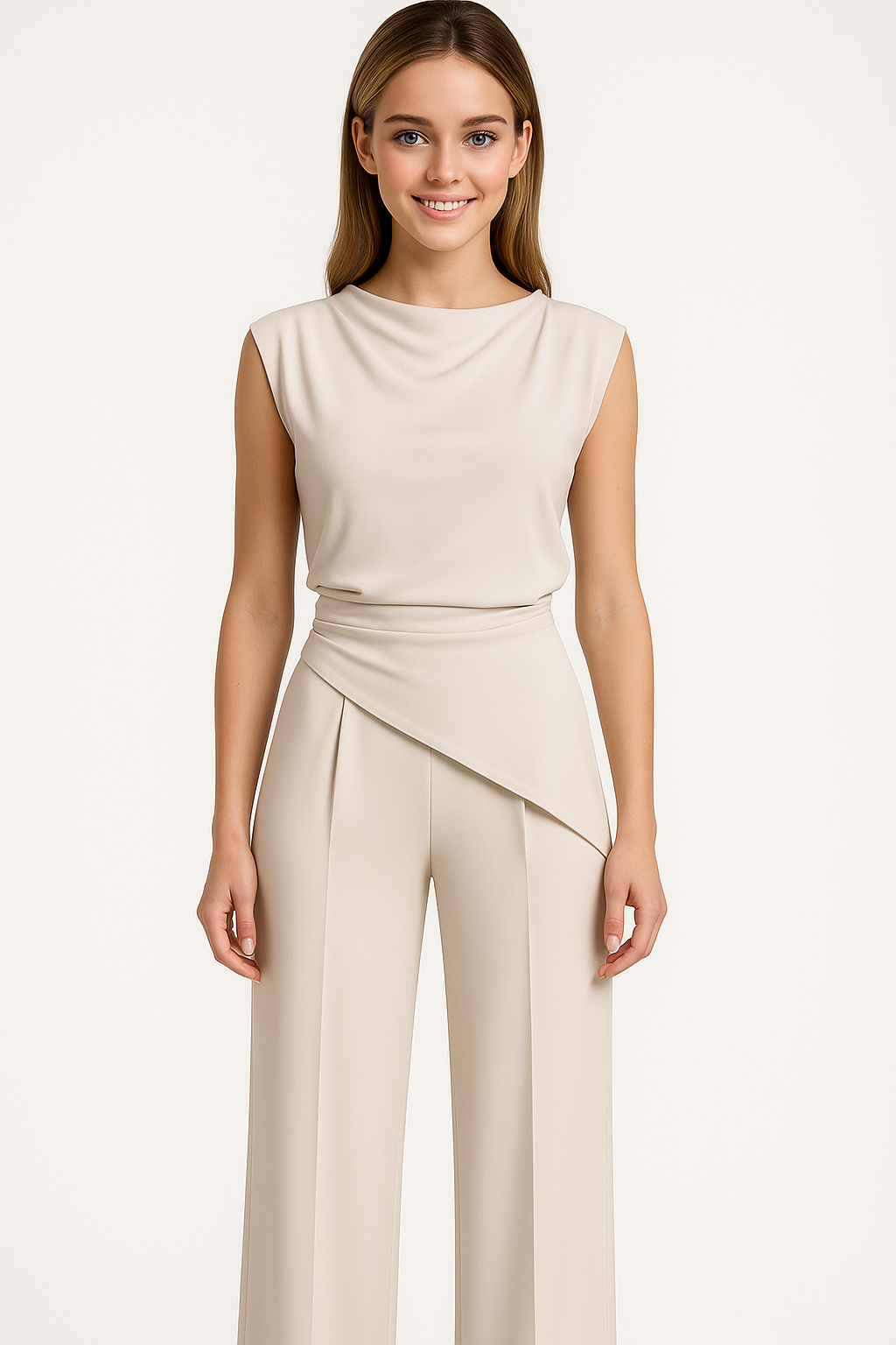 Bonnie | Set Elegante Due Pezzi per Donna - - abbigliamento versatile abito sofisticato design raffinato due pezzi donna moda femminile outfit elegante pantaloni a vita alta set da donna stile chic tessuto leggero - Concept Palermo