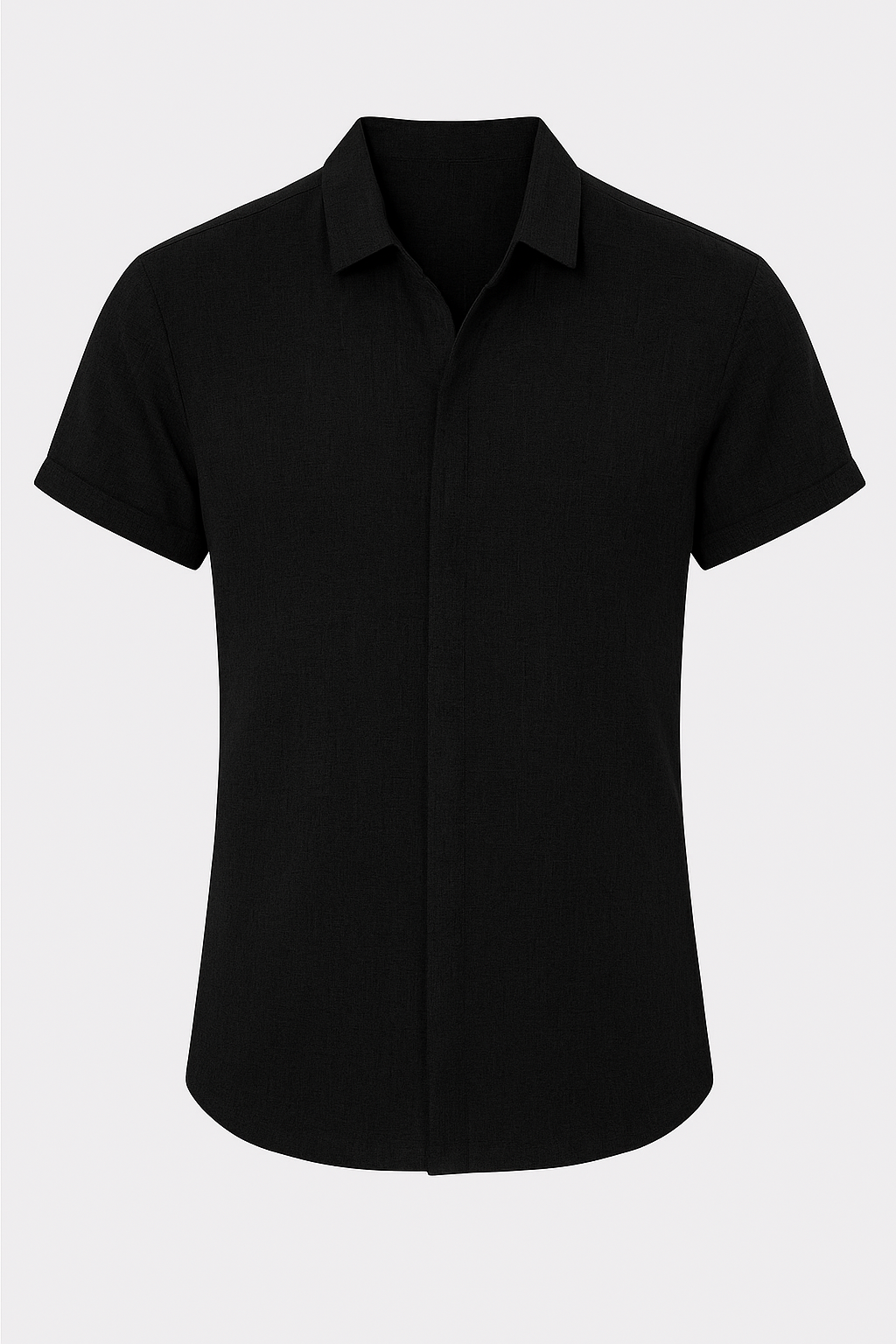 Liam | Camicia di lino da uomo – Leggera, comoda, estiva - Nero - 300325 men tops win230325 - Concept Palermo