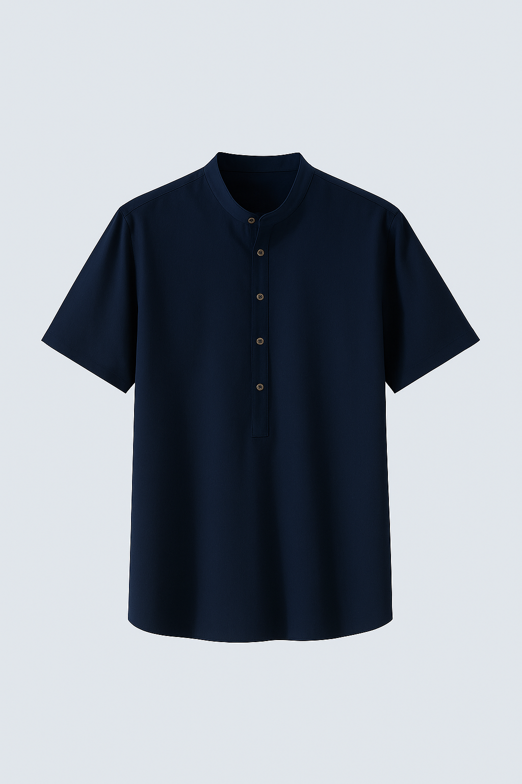 Mason | Camicia in lino leggera da uomo a maniche corte - Blu scuro - Shirts Shirts heren Shirts men - Concept Palermo