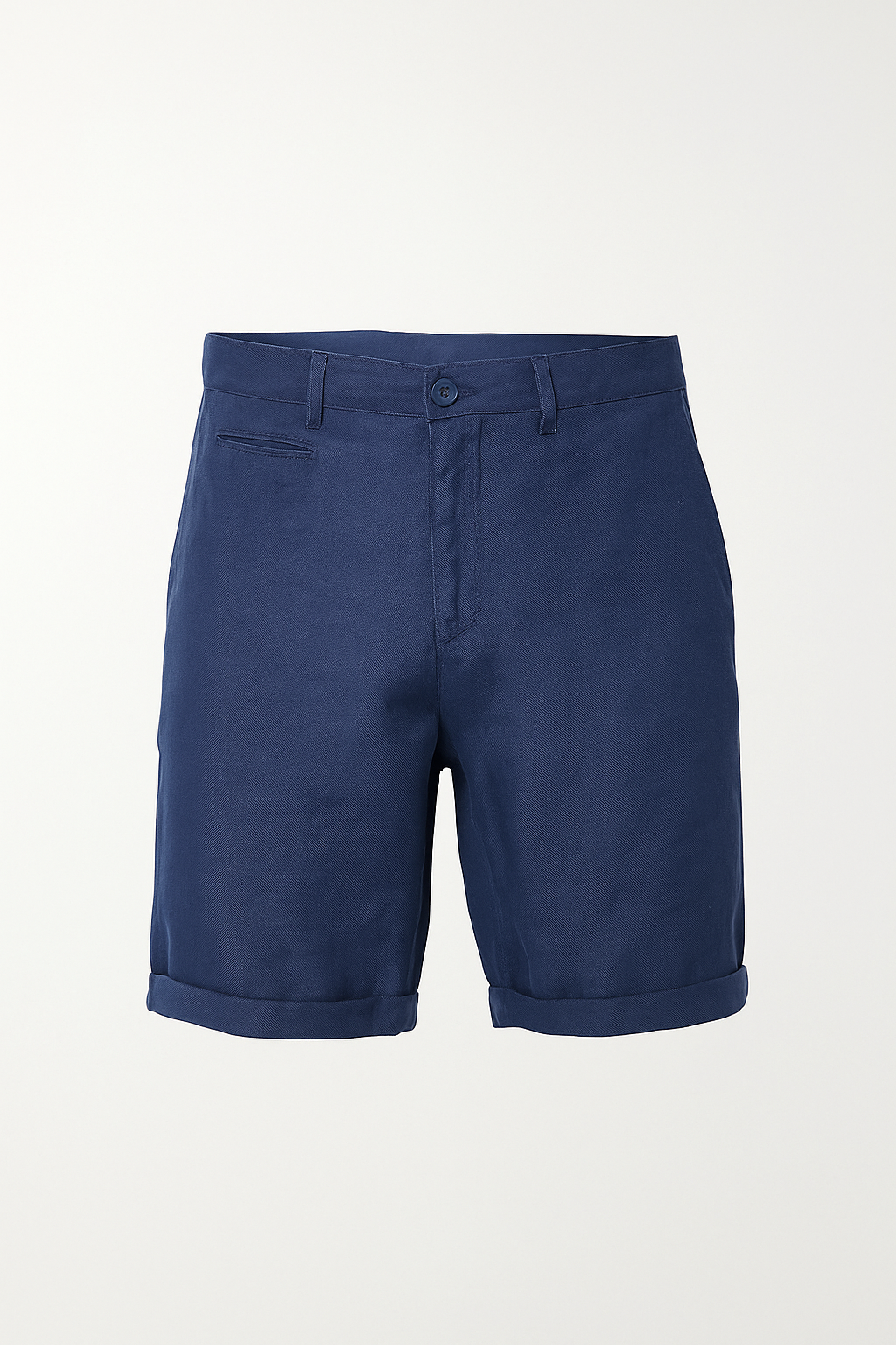 Anton | Pantaloncini in lino casual con orlo arrotolato - Blu navy - _wf_cus komfortable Shorts shorts for men Summer shorts - Concept Palermo