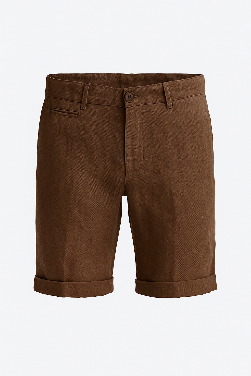 Anton | Pantaloncini in lino casual con orlo arrotolato - Marrone - _wf_cus komfortable Shorts shorts for men Summer shorts - Concept Palermo