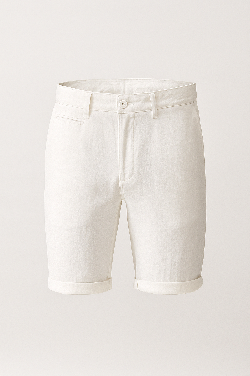 Anton | Pantaloncini in lino casual con orlo arrotolato - Bianco - _wf_cus komfortable Shorts shorts for men Summer shorts - Concept Palermo