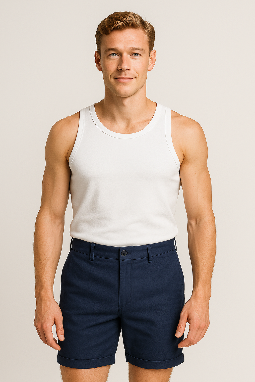 Anton | Pantaloncini in lino casual con orlo arrotolato - - _wf_cus komfortable Shorts shorts for men Summer shorts - Concept Palermo