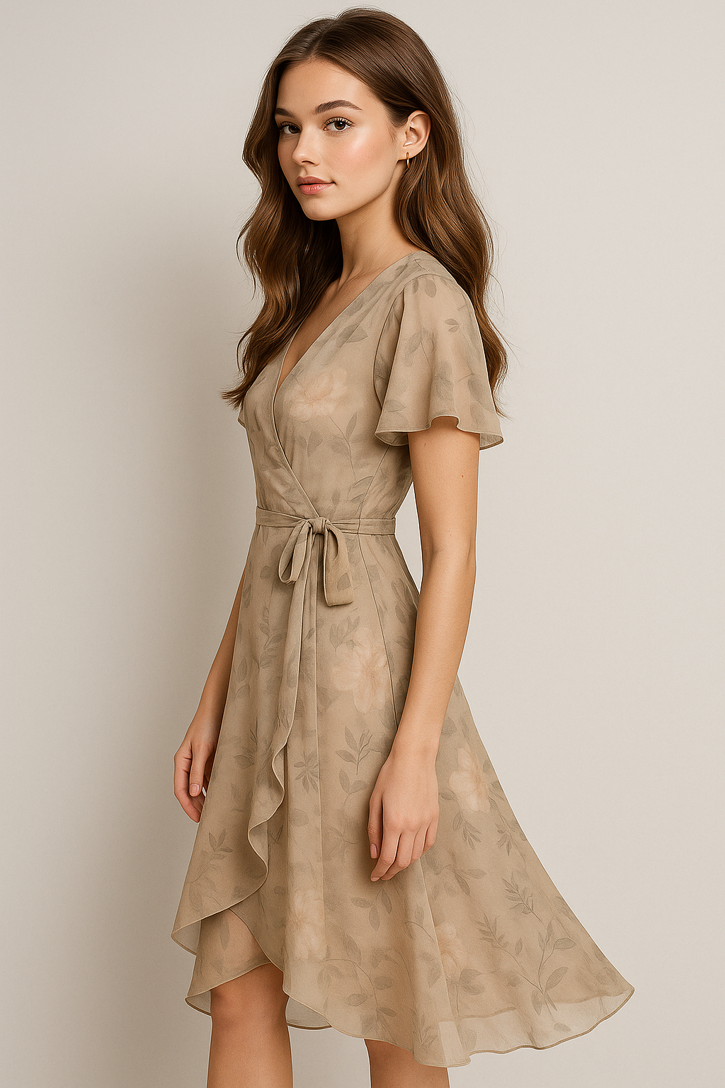 Aleyn | Elegante vestito floreale midi - - Frauen Kleider SUMMER - Concept Palermo