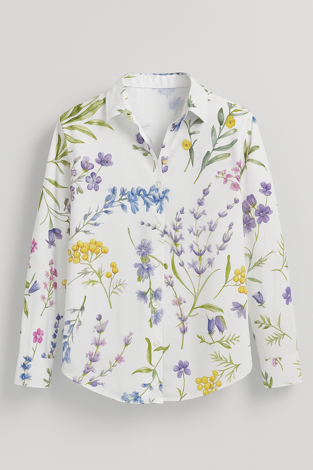 Evain | Camicetta Elegante con Dettagli di Stampa Floral - Weiß - Frauen Bluse SUMMER - Concept Palermo