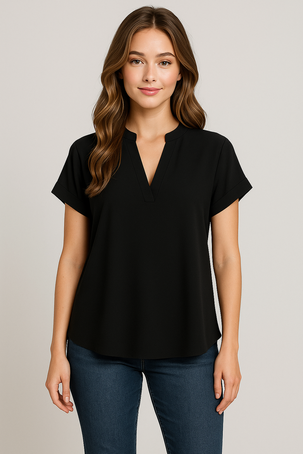Ysoria | Blusa estiva con scollo a V - - Blouse fashion Tops women - Concept Palermo