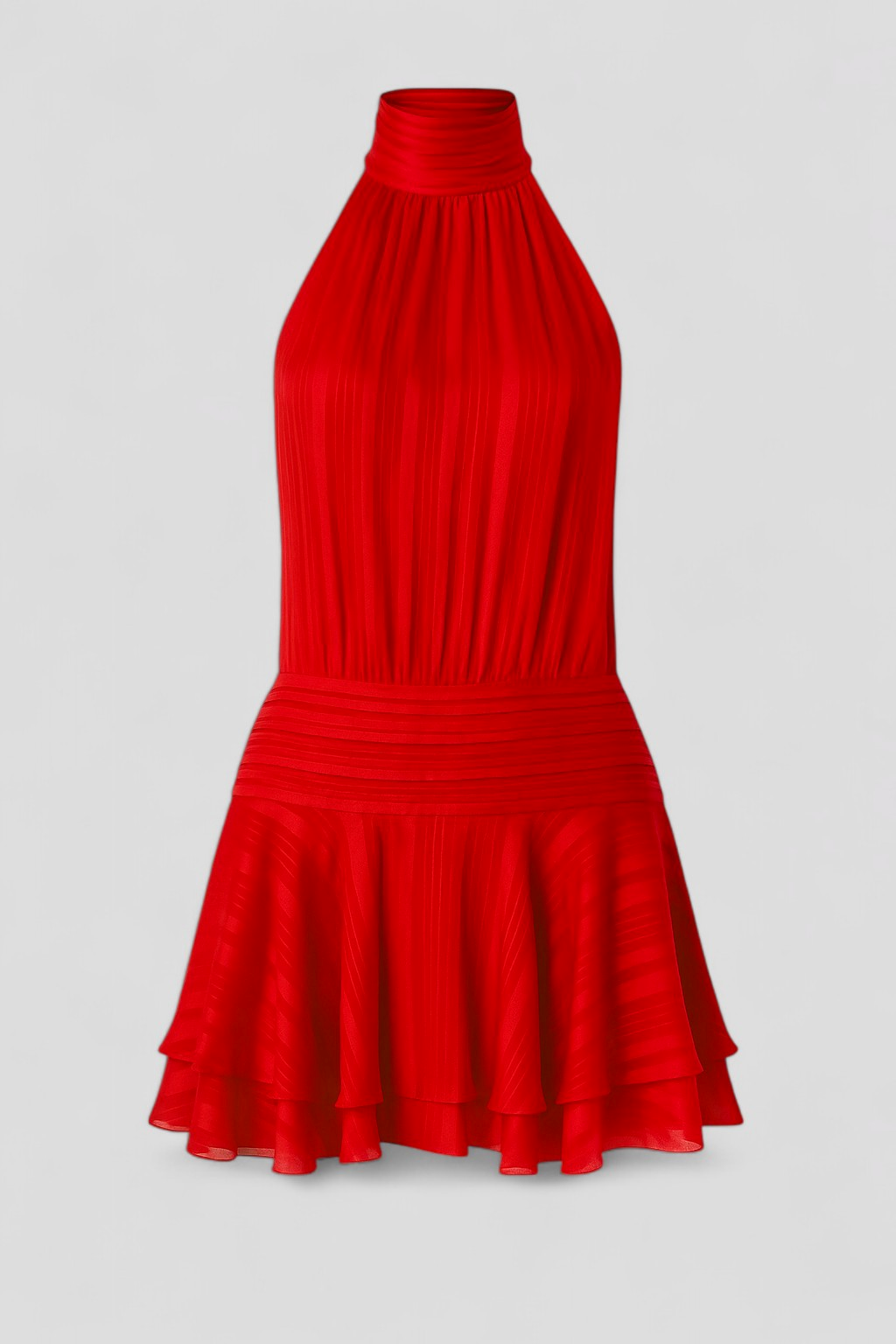 Ilona | Abito Donna Mini Elegante - Rosso - abbigliamento per occasioni speciali abiti per cene romantiche abito mini elegante chiffon leggero eleganza e comfort mini abito estivo taglio aderente vestito con perline vestito da cerimonia vestito per matrimoni - Concept Palermo