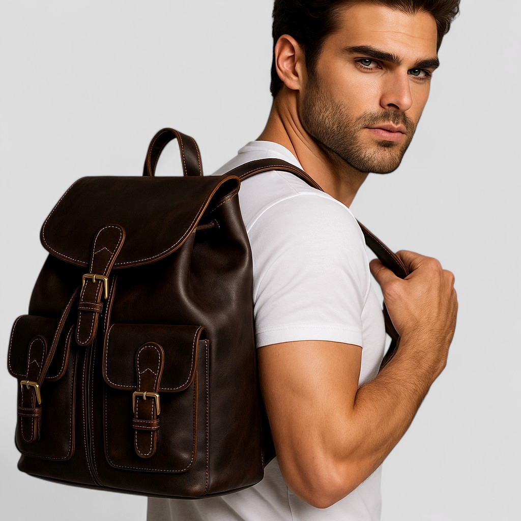 Leonardo | Zaino in Pelle Premium - - bag bag for men Bags bags for men Leather Bag men bag mens bag - Concept Palermo
