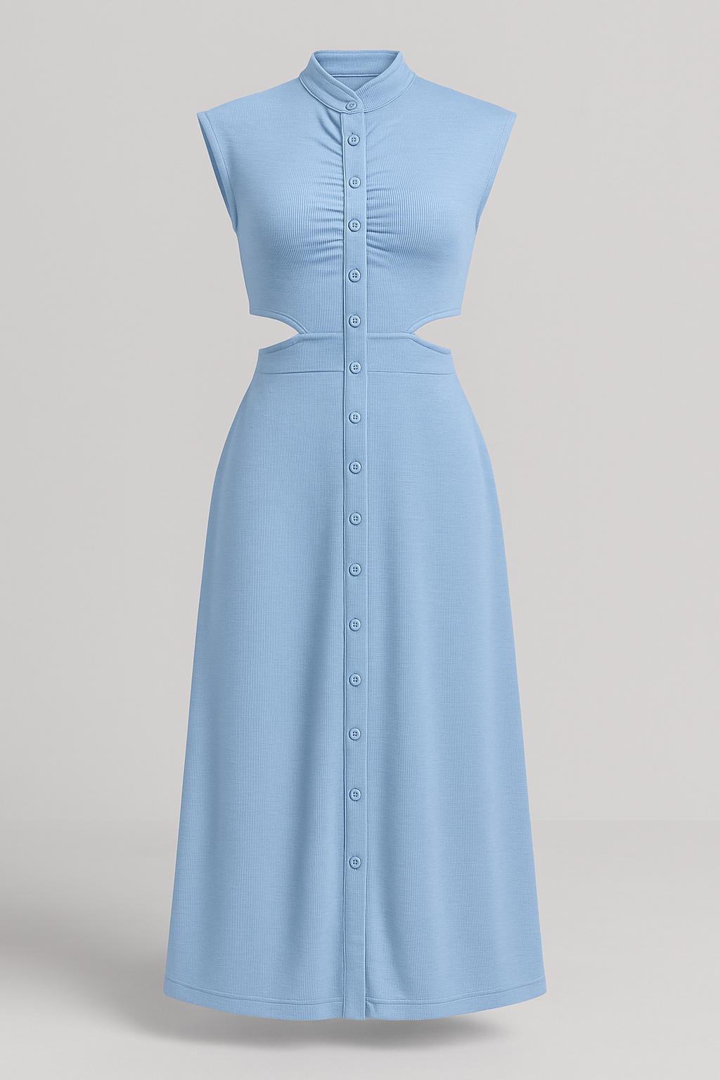 Lisette | Abito Elegante con Maniche a Cappuccio - Blu - abbigliamento formale abito con spacco abito elegante comfort premium design raffinato maniche a cappuccio moda moderna outfit romantico stile sofisticato tunica versatile - Concept Palermo