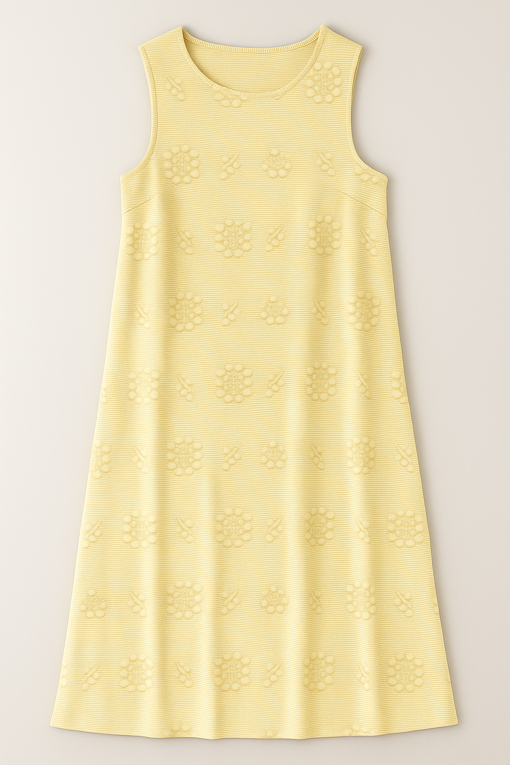 Bethany | Abito Estivo Donna con Tasche Elegante - Giallo chiaro - abbigliamento estivo abito con tasche abito estivo comfort quotidiano eleganza semplice lunghezza midi ricami floreali silhouette relaxed stile casual estivo vestito senza maniche - Concept Palermo