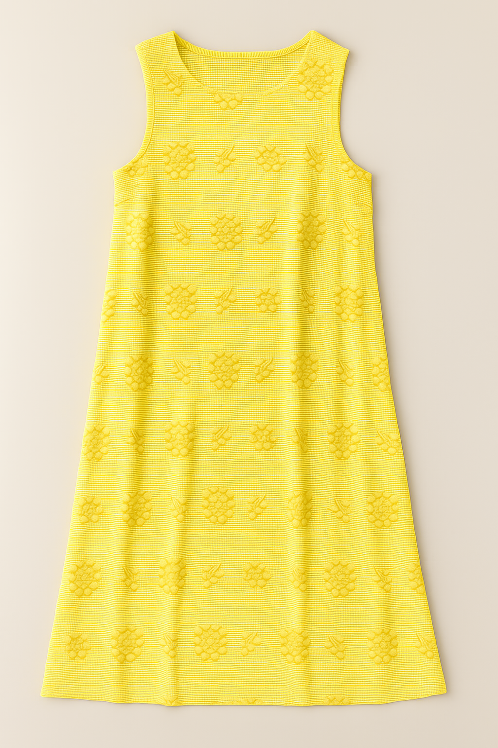 Bethany | Abito Estivo Donna con Tasche Elegante - Giallo - abbigliamento estivo abito con tasche abito estivo comfort quotidiano eleganza semplice lunghezza midi ricami floreali silhouette relaxed stile casual estivo vestito senza maniche - Concept Palermo