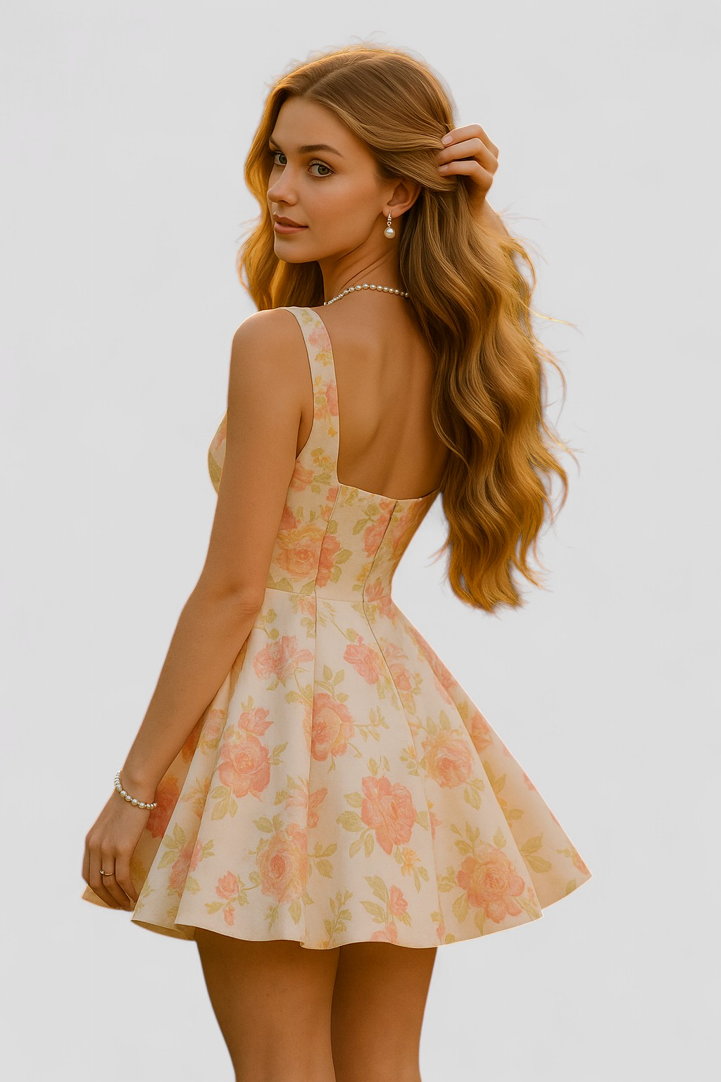 Lizz | Abito Donna Elegante Senza Maniche Floreale - - abito collo a cuore abito corto abito estivo abito floreale abito regolare abito senza maniche moda estiva stampa floreale vestito leggero vestito per occasioni speciali - Concept Palermo