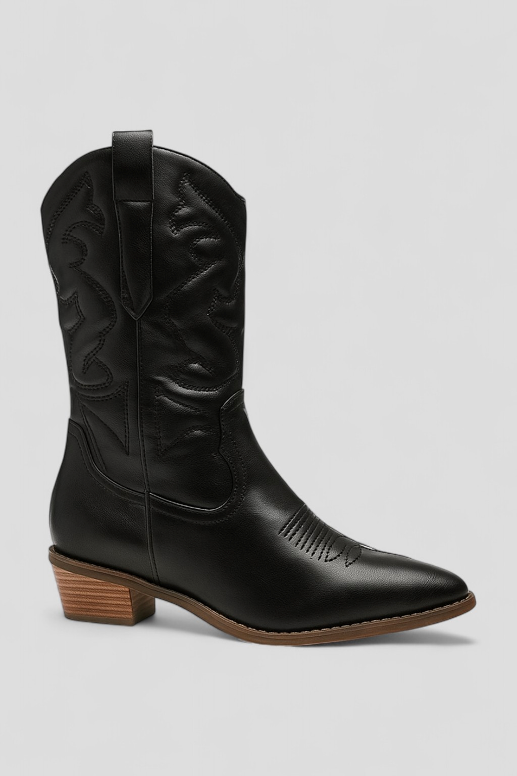 Celina | Stivali Cowboy da Donna in Pelle Eleganti - Nero - calzature formali comfort prolungato design iconico fascino rustico pelle di alta qualità stile Western stivali classici stivali cowboy stivali eleganti versatile outfit - Concept Palermo
