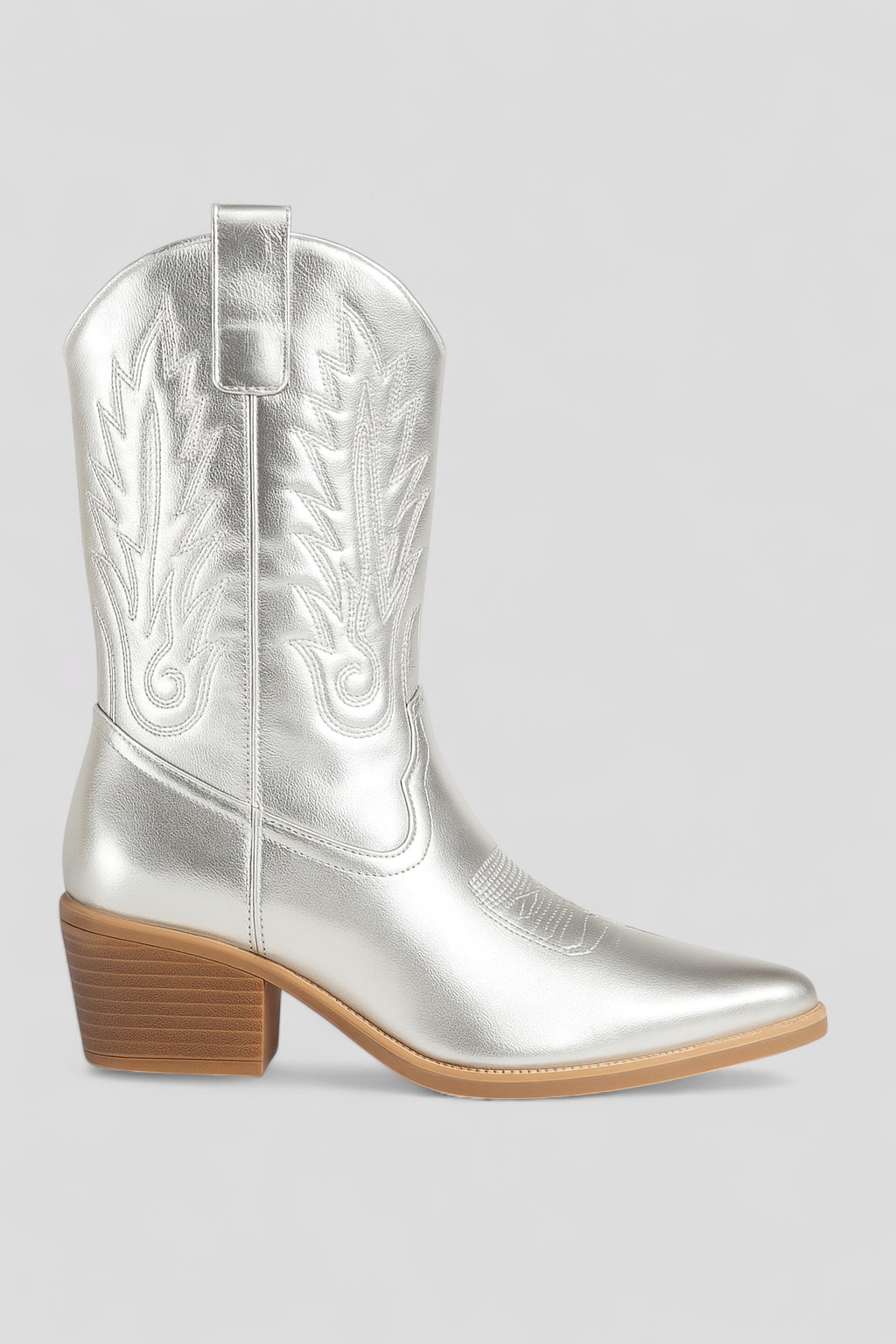 Celina | Stivali Cowboy da Donna in Pelle Eleganti - Argento - calzature formali comfort prolungato design iconico fascino rustico pelle di alta qualità stile Western stivali classici stivali cowboy stivali eleganti versatile outfit - Concept Palermo