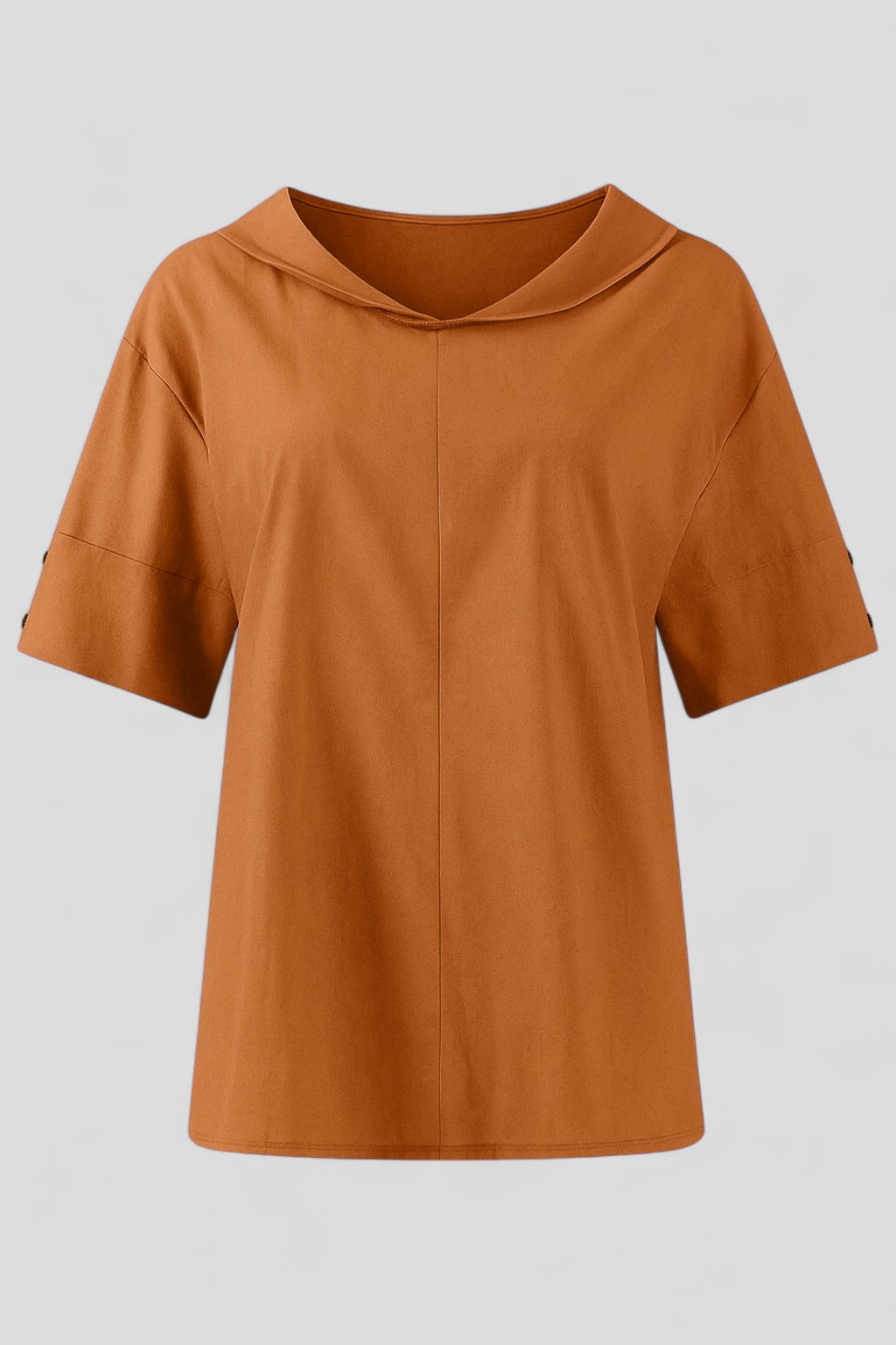 Gema | Blusa Donna Elegante in Lino Leggera - Arancione - abbigliamento casual blusa ampia blusa donna estiva blusa in lino maglia traspirante moda donna outfit versatile style chic tessuto naturale top leggero - Concept Palermo