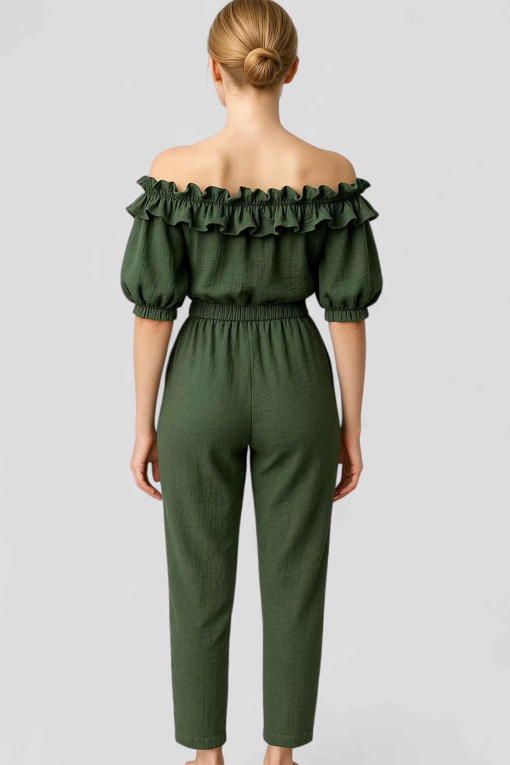 Emma | Kombinezon Elegante con Maniche a Volant - - abbigliamento estivo abito comodo capo alla moda kombinezon elegante look romantico maniche a volant outfit serale stile e comfort versatilità moda vestiti femminili - Concept Palermo