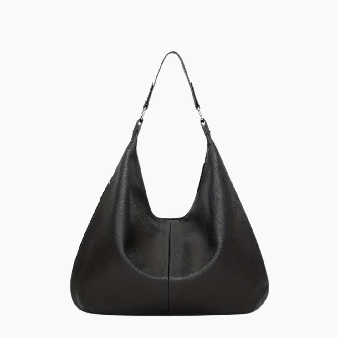 Kaia | Borsa Hobo in Pelle Vegana - Nero - Bags Leather Bag women bags - Concept Palermo