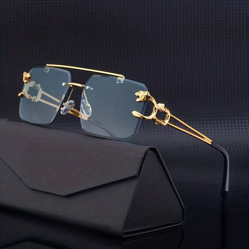 1 paio di occhiali da sole quadrati alla moda senza montatura per uomo - - Fashion Sunglasses Sunglasses - Concept Palermo