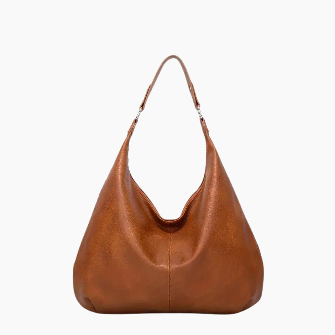 Kaia | Borsa Hobo in Pelle Vegana - Marrone Cammello - Bags Leather Bag women bags - Concept Palermo