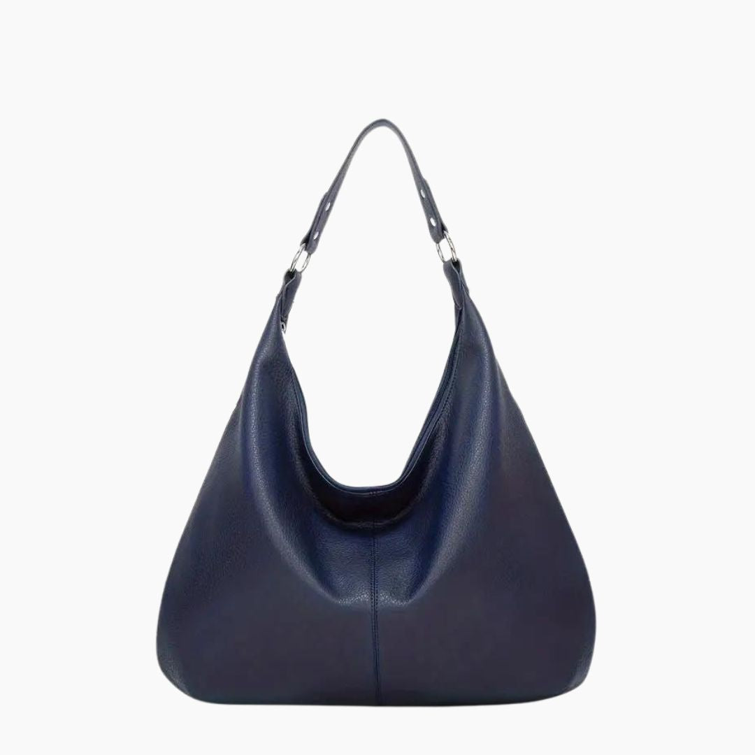 Kaia | Borsa Hobo in Pelle Vegana - Blu - Bags Leather Bag women bags - Concept Palermo