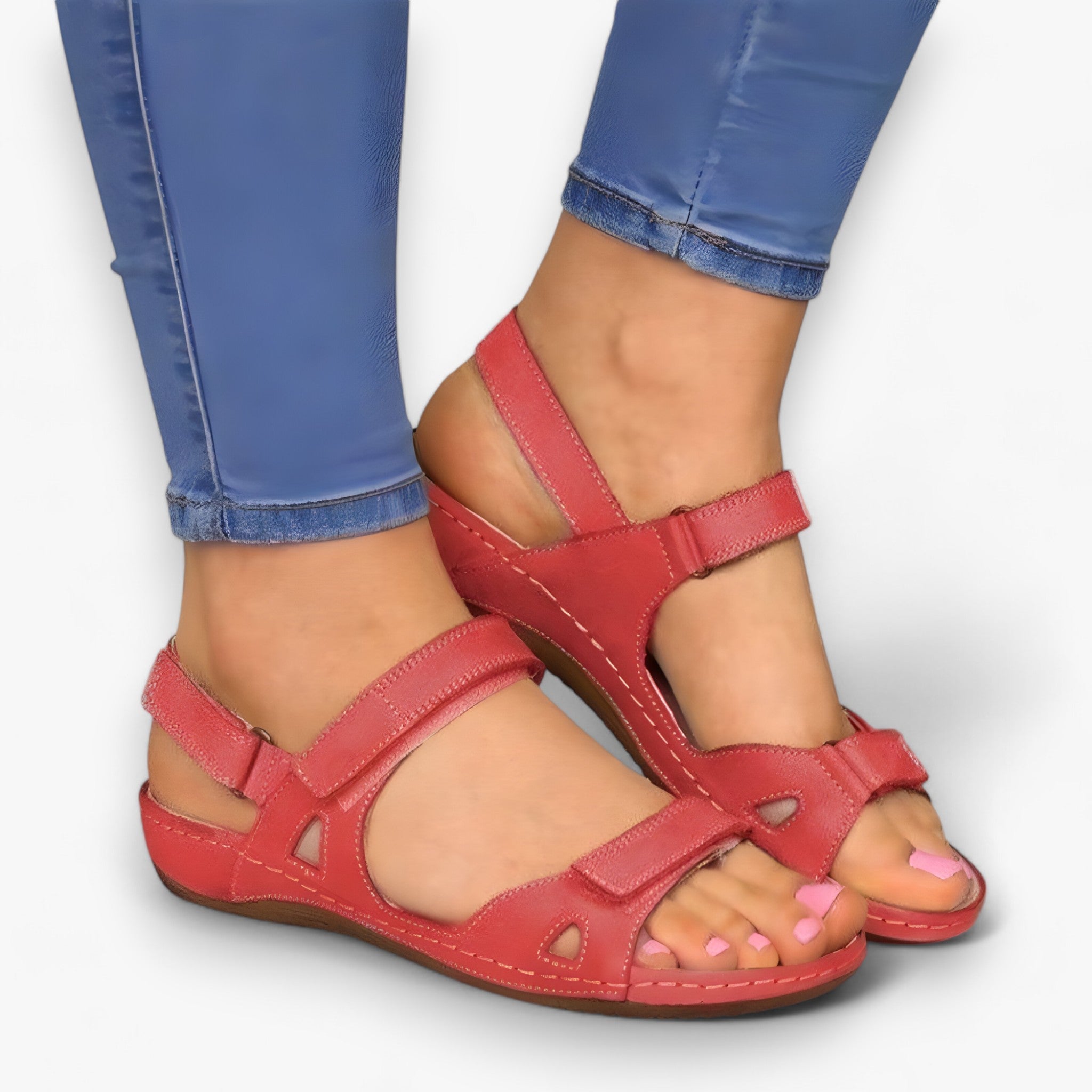 Premium™ | Sandali ortopedici - Rosso - Footwear women - Concept Palermo