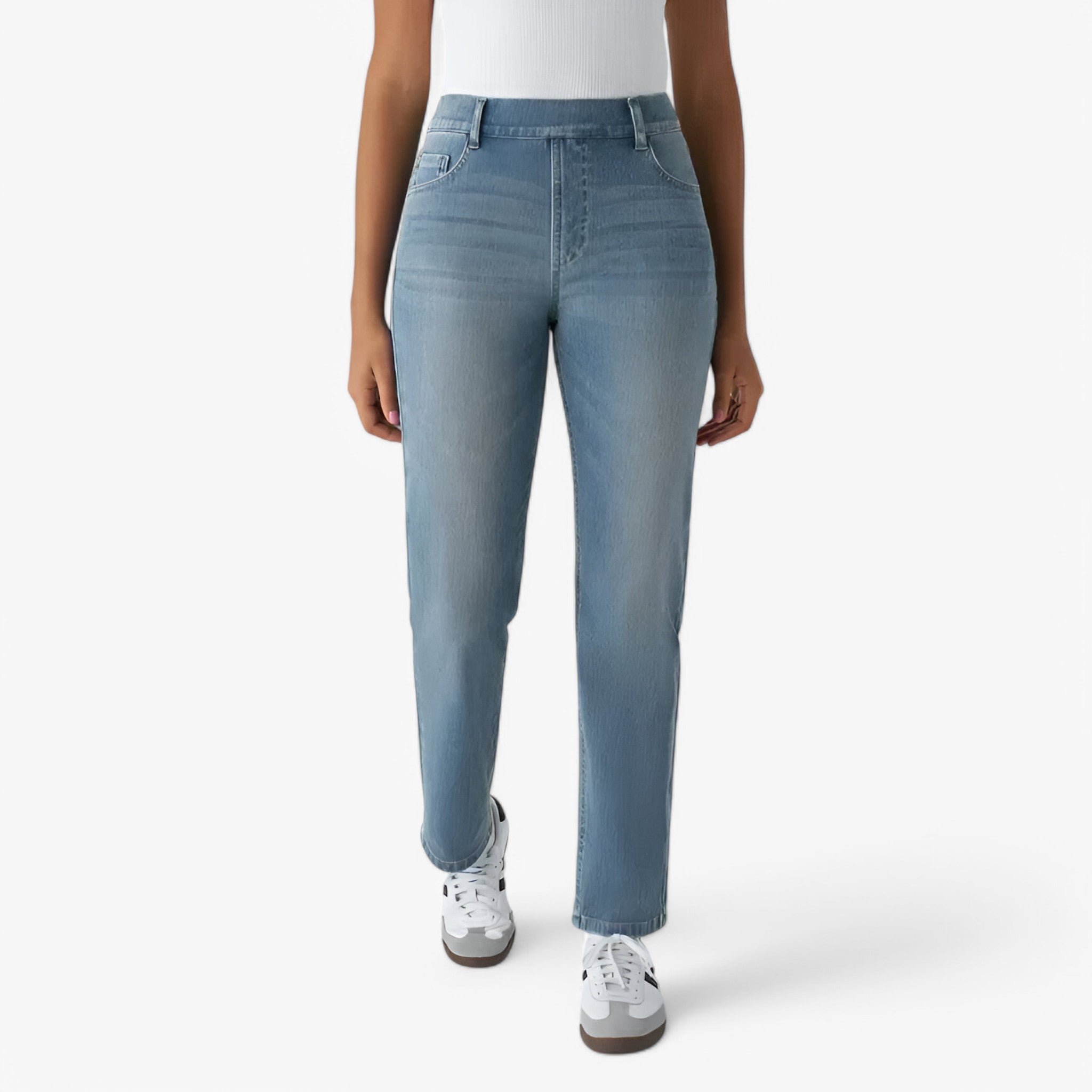 Nina | Pantaloni a vita alta - Elasticizzati e Confortevoli - Cedar Blu Denim (Ancora 4 pezzi disponibili) - - Concept Palermo