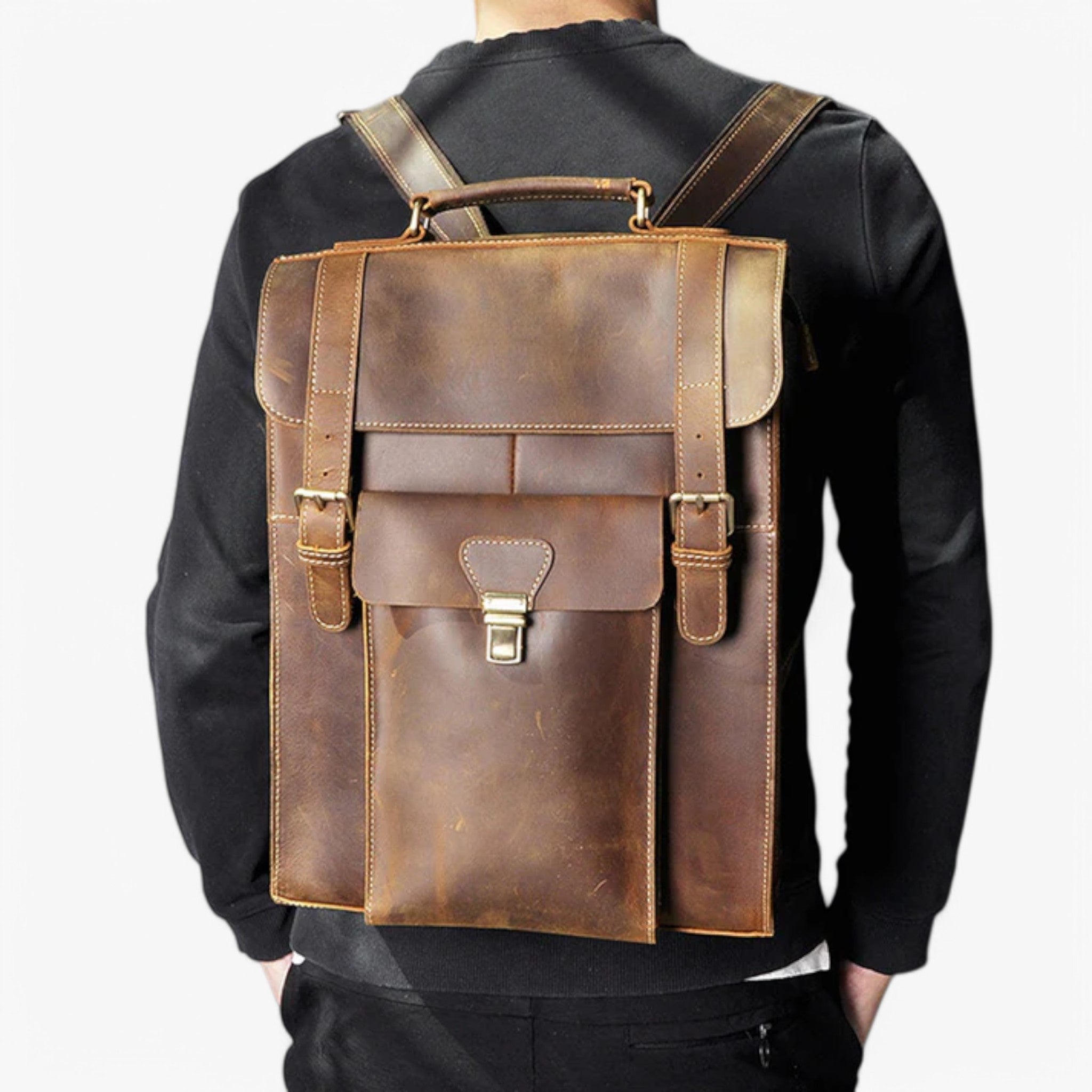 Vittorio | Zaino e valigetta in pelle di lusso - - - Concept Palermo