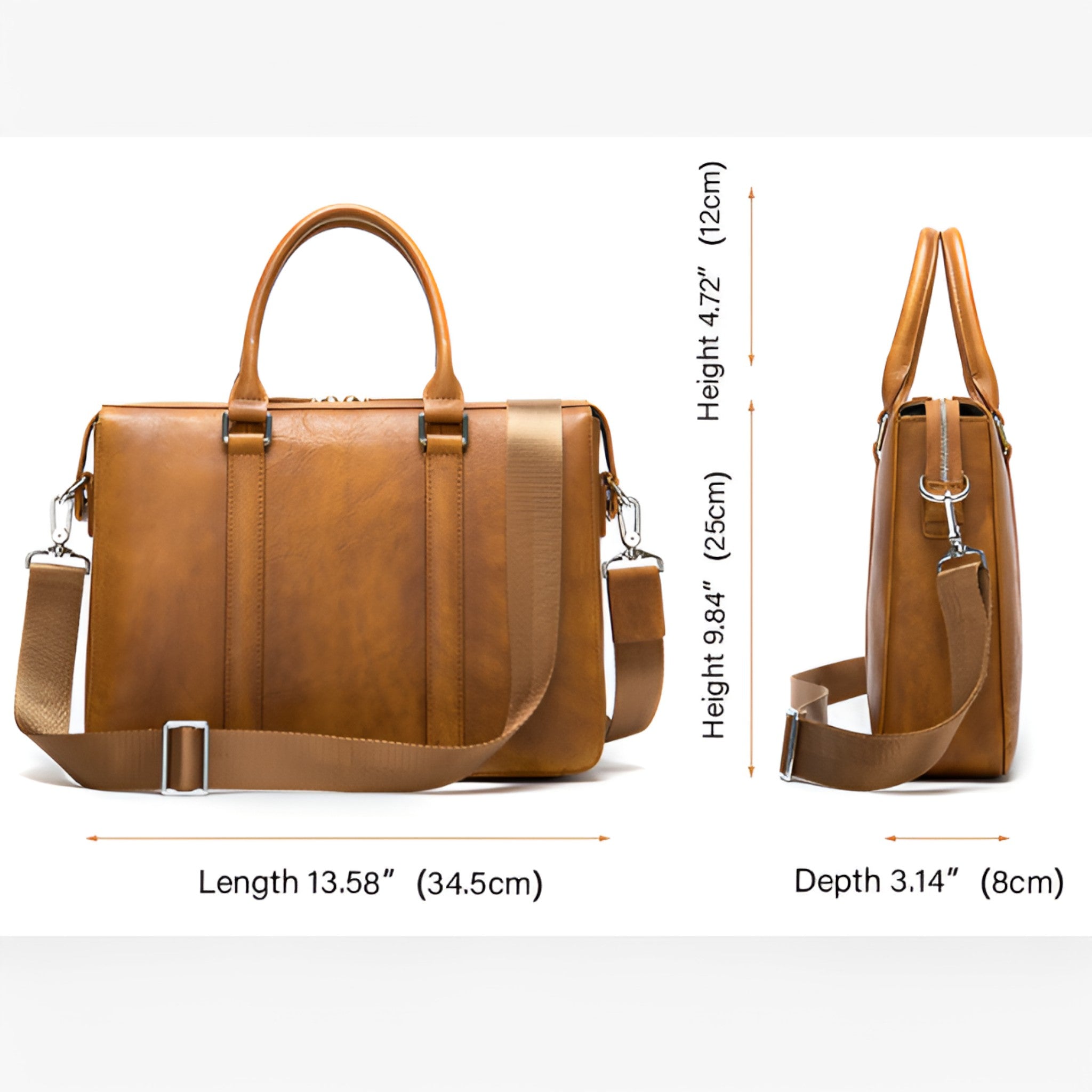 Alessio | Borsa per Laptop in Pelle con Tracolla - - - Concept Palermo