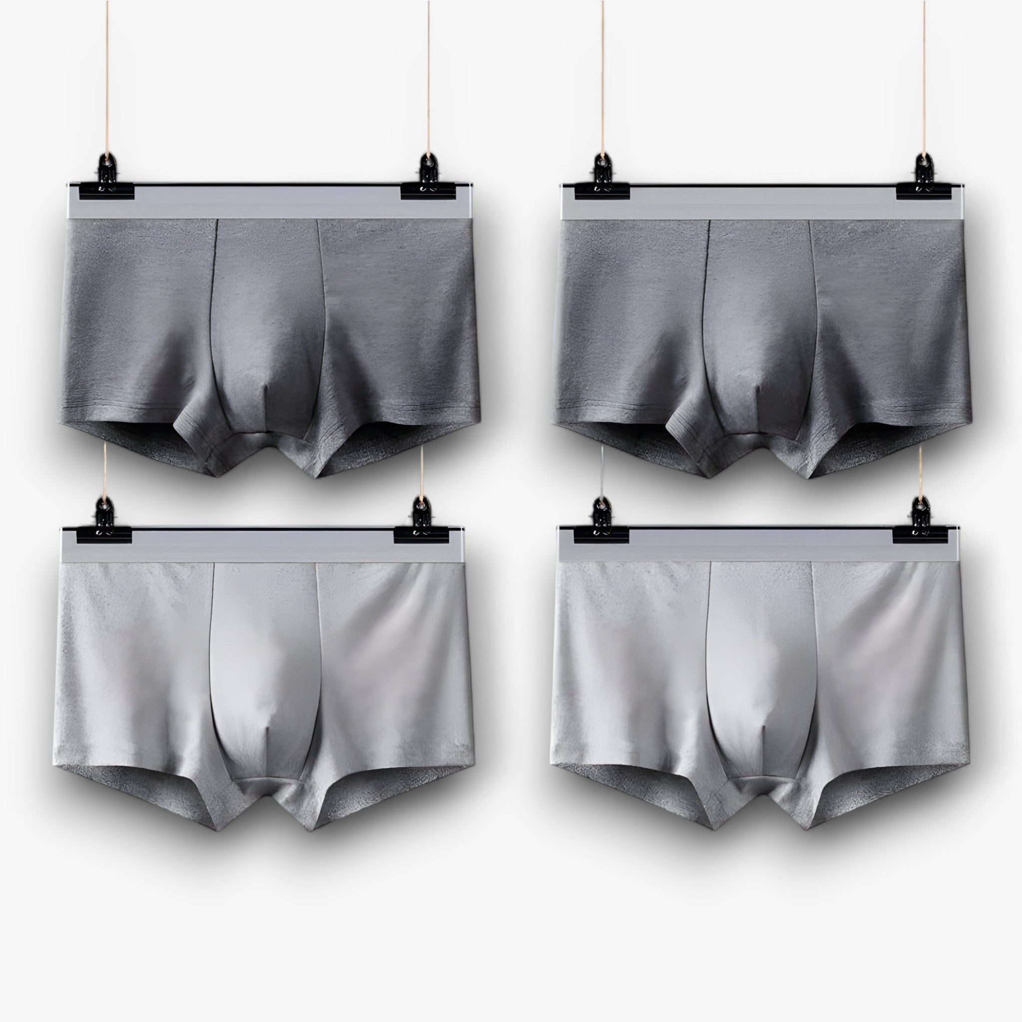 Evan | Boxer Corti Respirabili - Sexy e Confortevoli - 2 Grigio - 2 Scuro - boxer briefs boxers briefs men's underwear - Concept Palermo