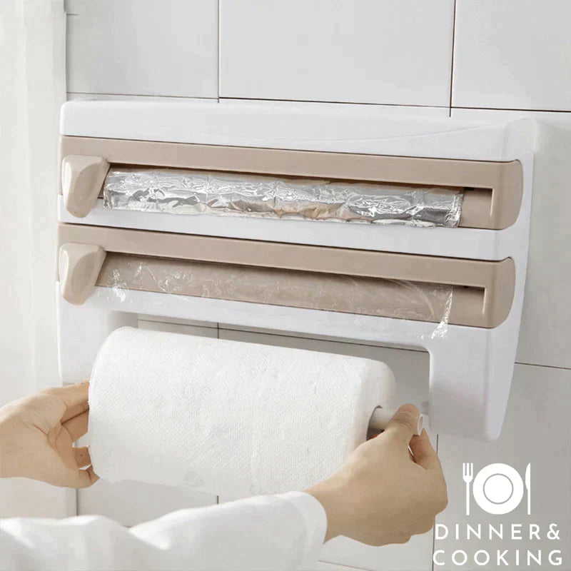 Easyroll™ | Aiuto cucina 4 in 1 - Beige - food wrap huis&tuin - Concept Palermo