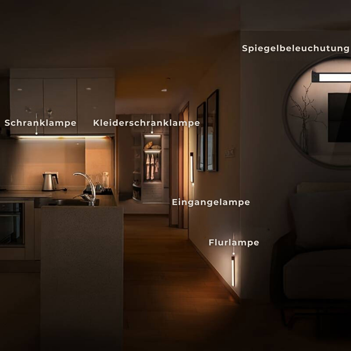 Luminarlux | Lampada LED USB con modalità sensore - - Hängelampen Tragbare Lampen Wandleuchten - Concept Palermo