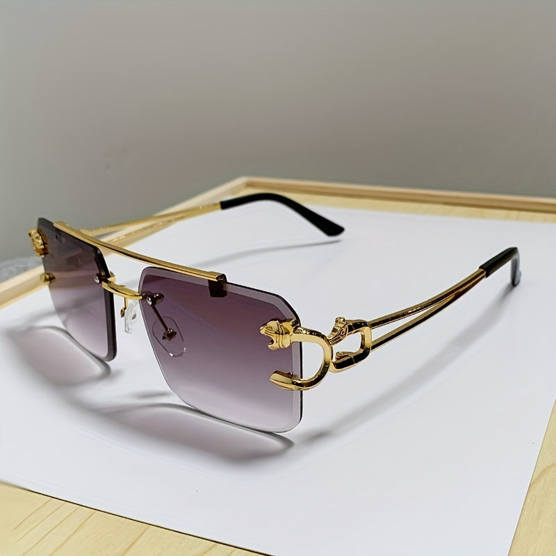 1 paio di occhiali da sole quadrati alla moda senza montatura per uomo - - Fashion Sunglasses Sunglasses - Concept Palermo