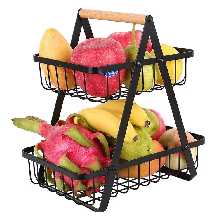 FruitCascade - Cesto di frutta a 3 strati - 2 livelli nero - home - Concept Palermo