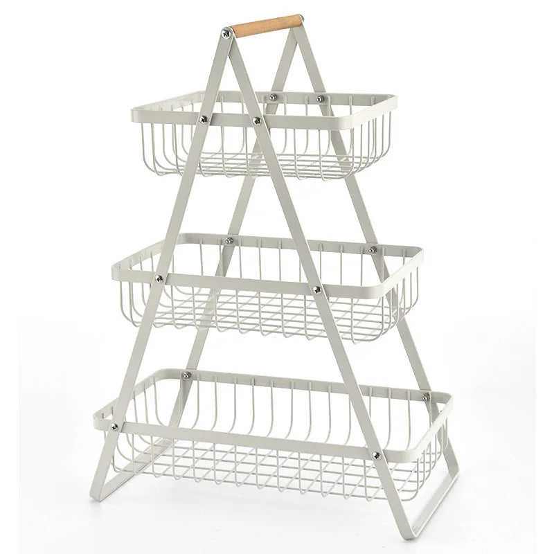 FruitCascade - Cesto di frutta a 3 strati - 3 livelli bianco - home - Concept Palermo