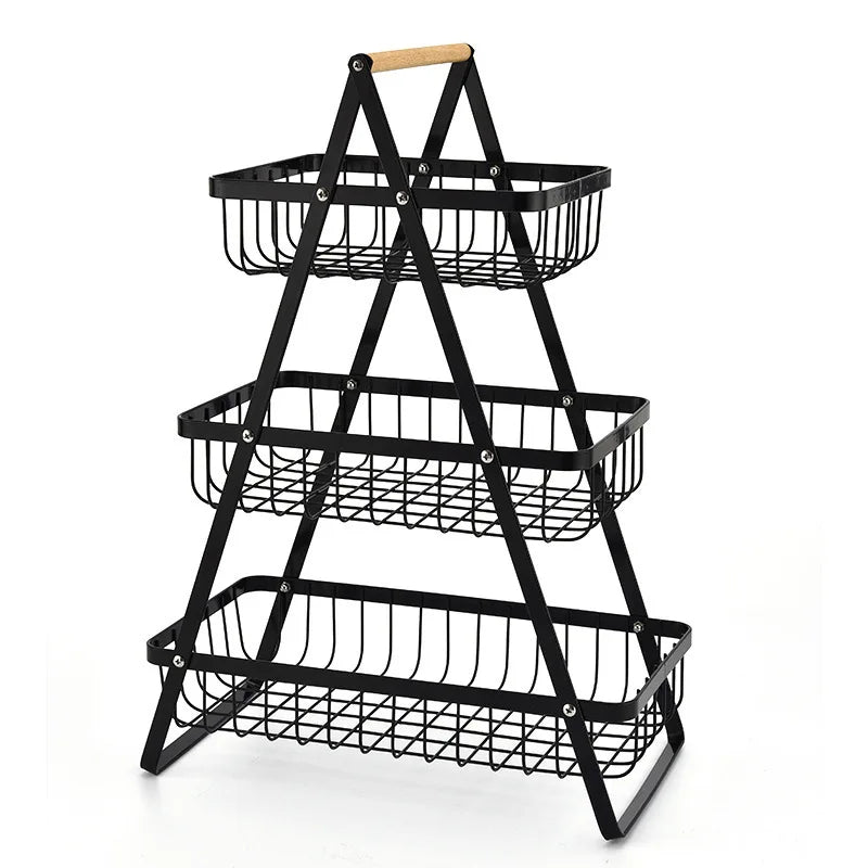 FruitCascade - Cesto di frutta a 3 strati - 3 livelli di nero - home - Concept Palermo