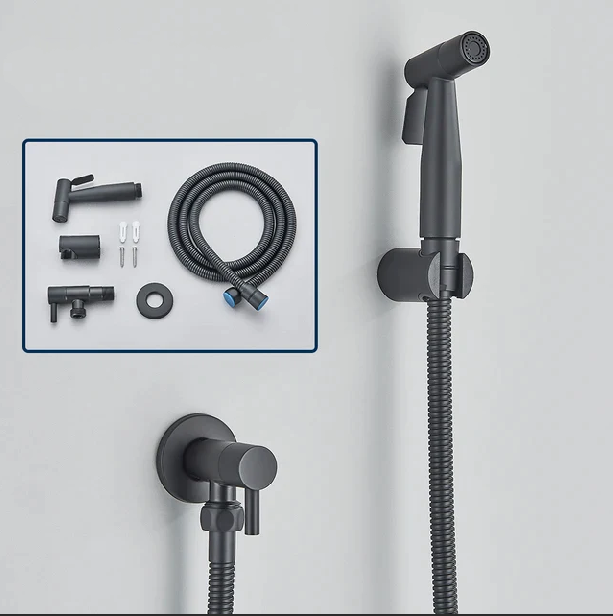 Shinesia | Spruzzatore per Bidet da Toilette | Pulizia Iperigienica | Confortevole e Facile - Nero - Bathroom Bathroom accessories - Concept Palermo