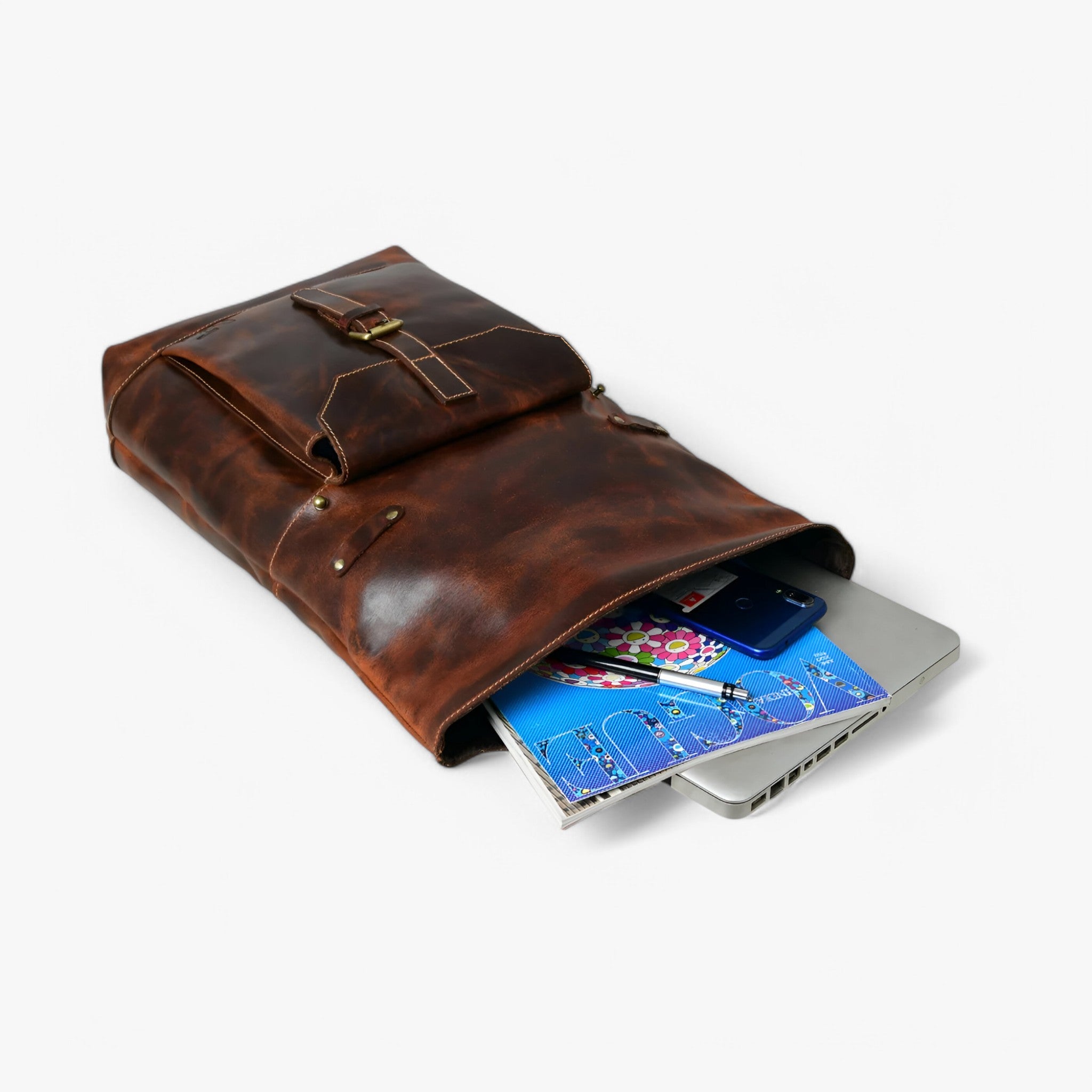 Zaino Roll-Top marrone Saddleback - - - Concept Palermo