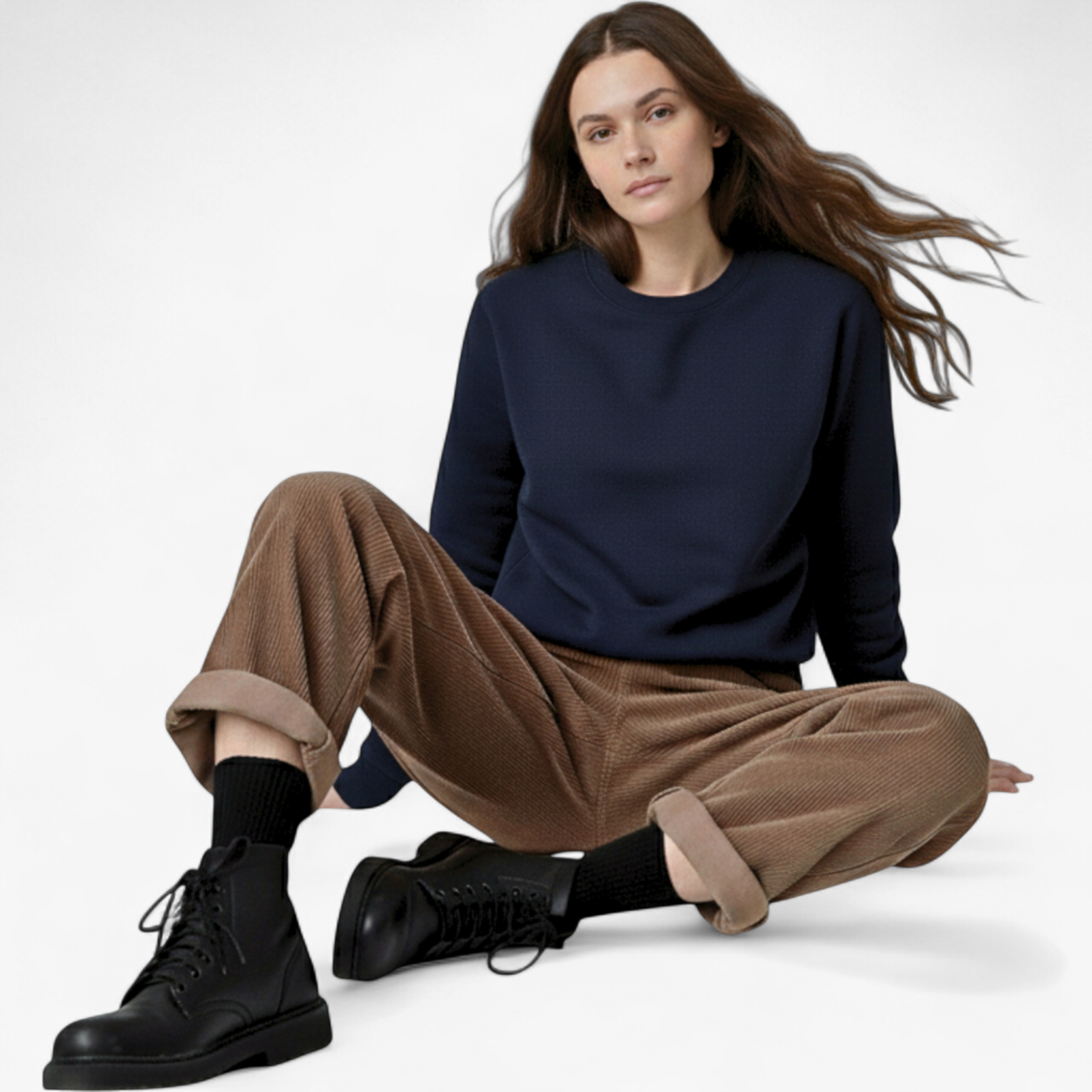 Rosabella | Pantaloni Donna Vintage Vita Alta Eleganti - - abbigliamento casual pantaloni alta vita pantaloni cinque tasche pantaloni donna pantaloni eleganti pantaloni in corda stile versatile - Concept Palermo