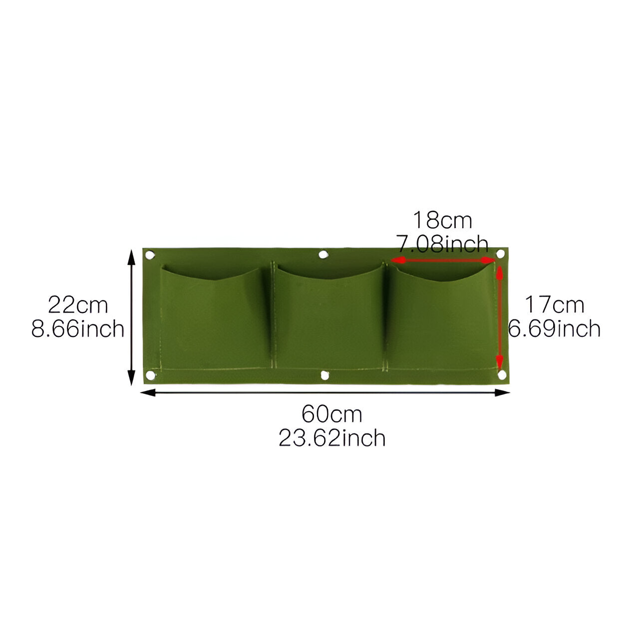 Borsa da appendere per il giardino - Perfetta per appendere le piante e per l'esterno. - 3 griglia verde - garden Garden accessories Garden supplies - Concept Palermo