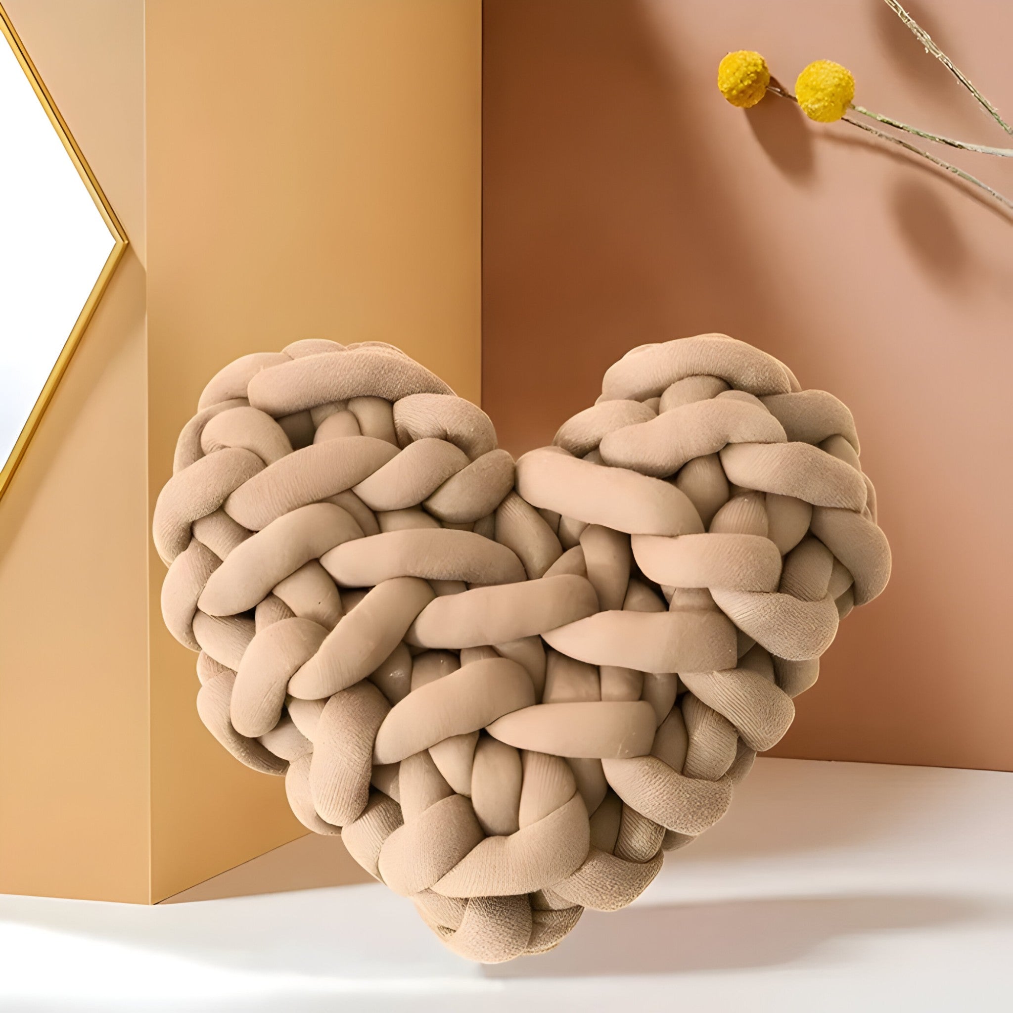 Heartpillow | Cuscino a forma di cuore in maglia grossa per una casa accogliente - - Cotton Pillow cute pillow Decoration Pillow dekoration Fluffy pillow Heart pillow Heart-Shaped Pillow Love Pillow throw pillow case Warm and Cozy Warm Hug - Concept Palermo