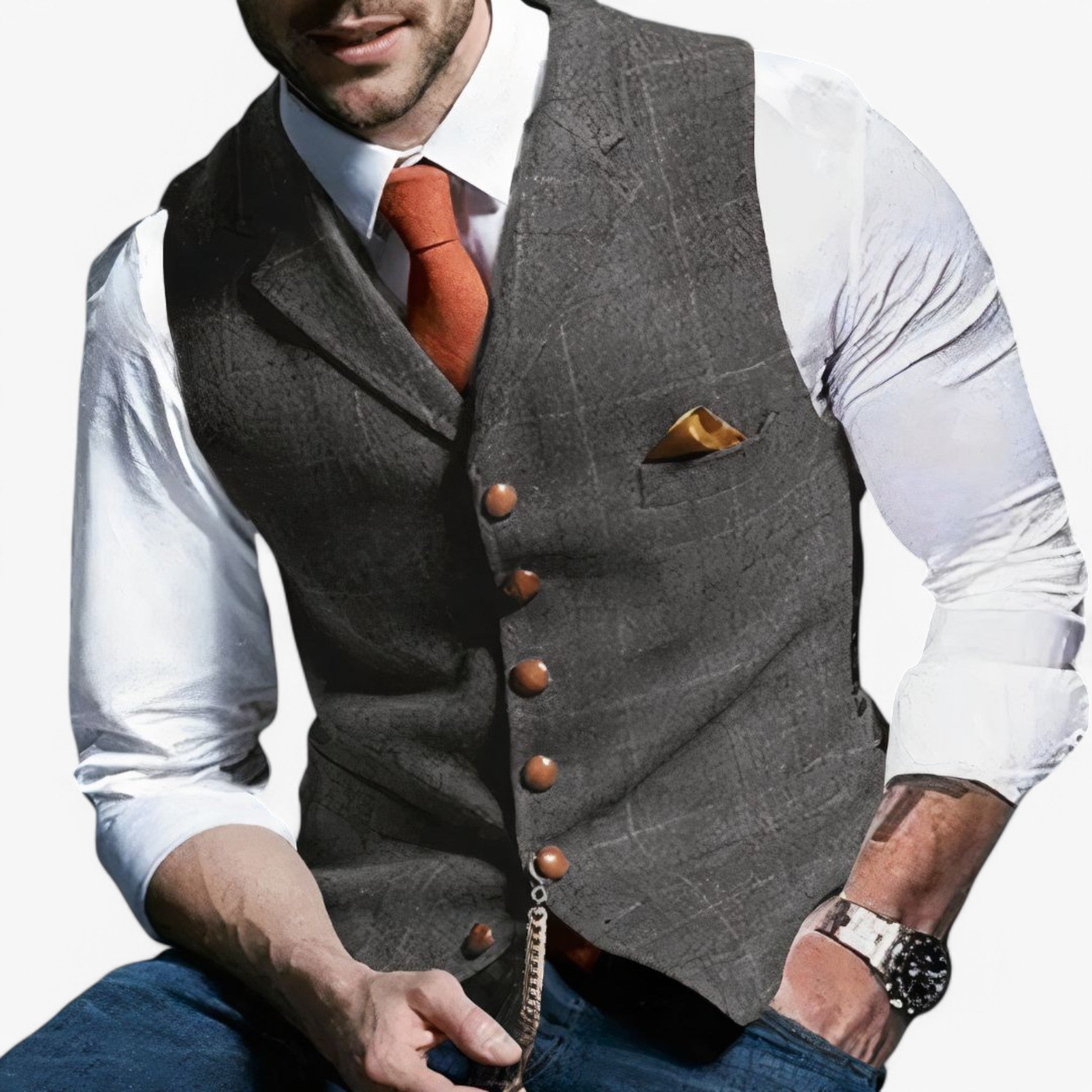 Daniel | Gilet da Uomo Senza Tempo - Grigio - - Concept Palermo