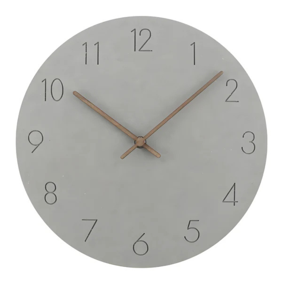 Castriel | Orologio da Parete in Legno - Grigio - P133 - Concept Palermo