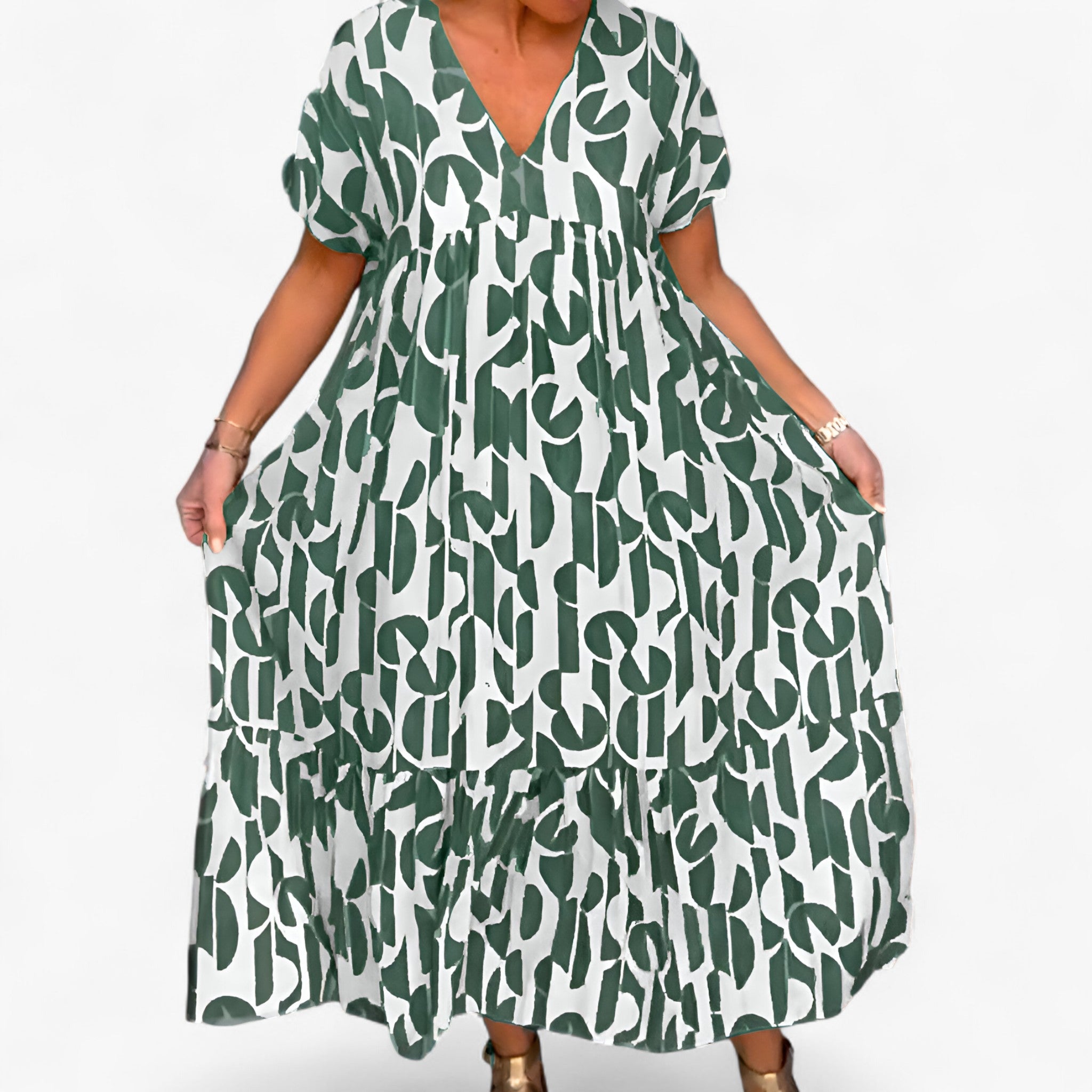 Judith | Abito stampato con scollo a V