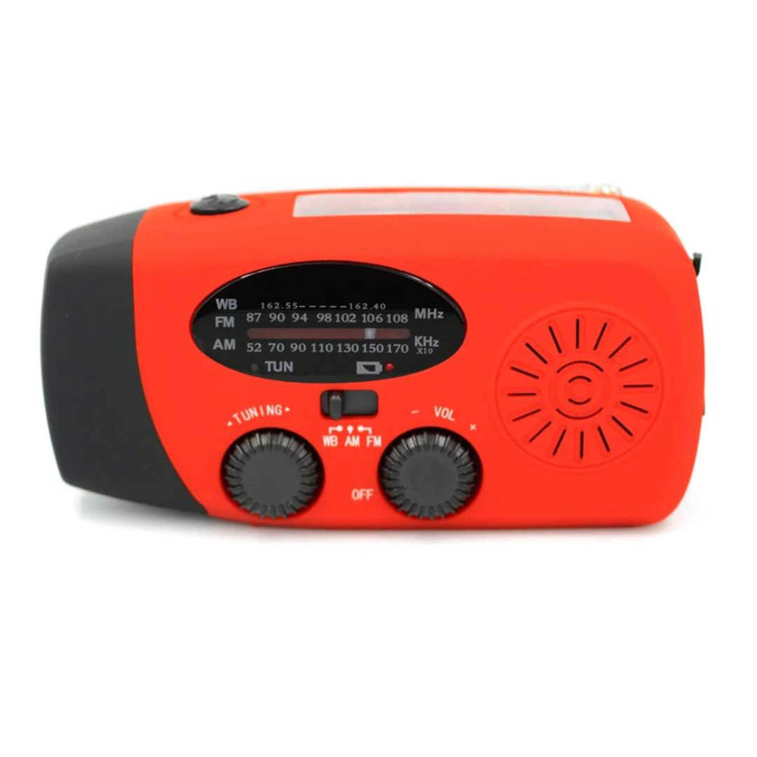 SolarSafe - Radio di emergenza e torcia solare e a manovella! - - Nieuw binnen-tag - Concept Palermo