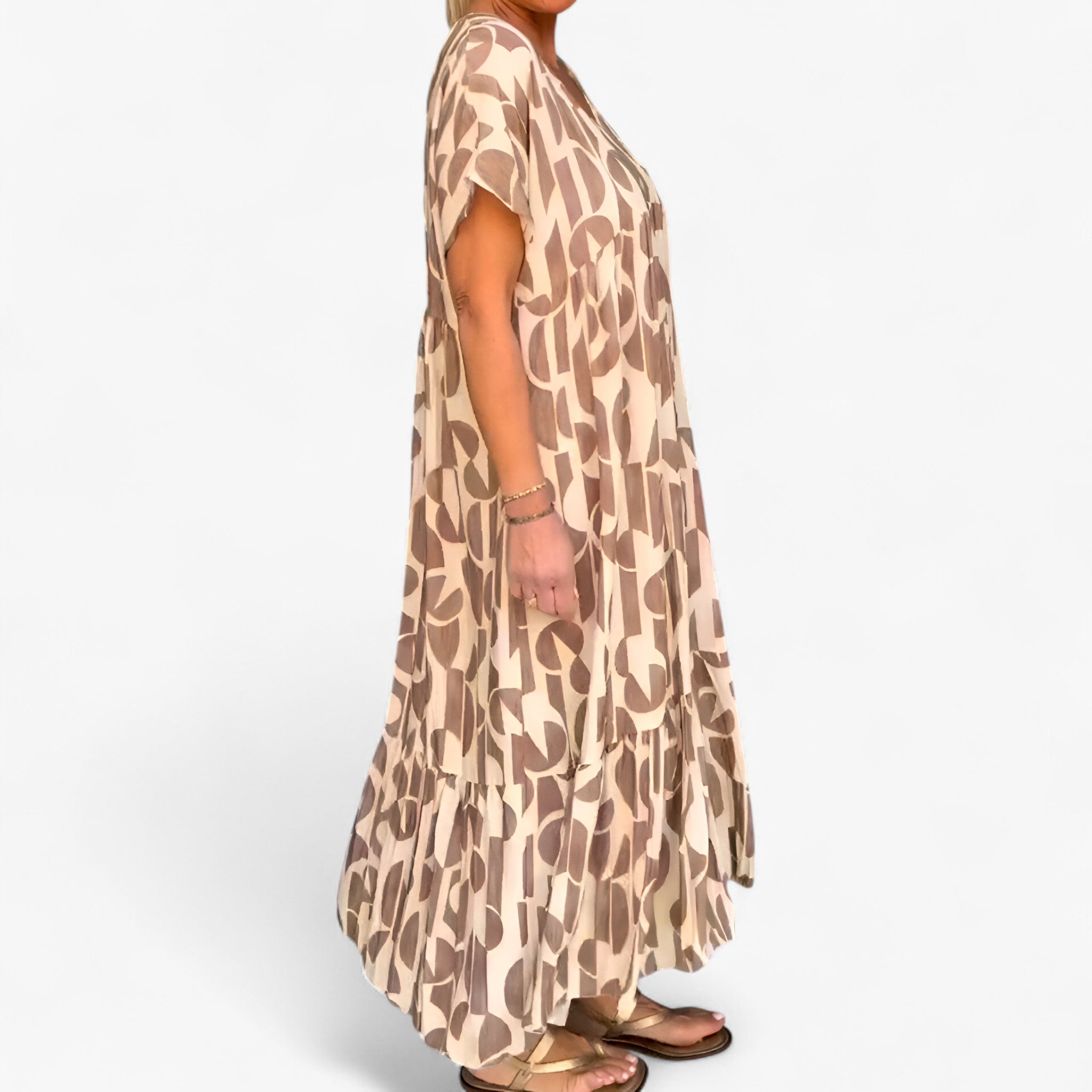 Judith | Abito stampato con scollo a V
