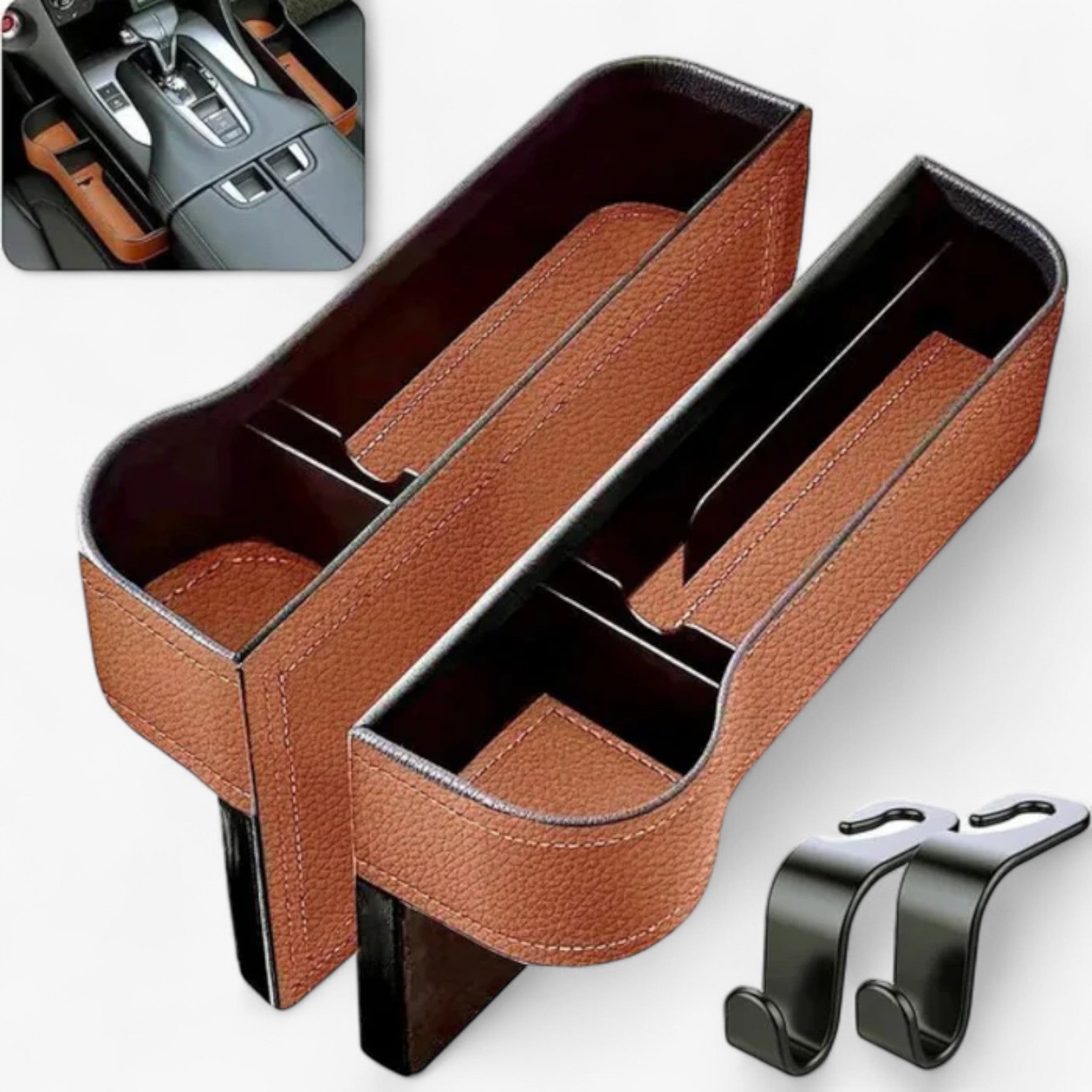 AutoOrganizer™ | Non dimenticare mai più le cose nella tua auto! - Marrone - auto organizer car organizer vehicle organizers - Concept Palermo